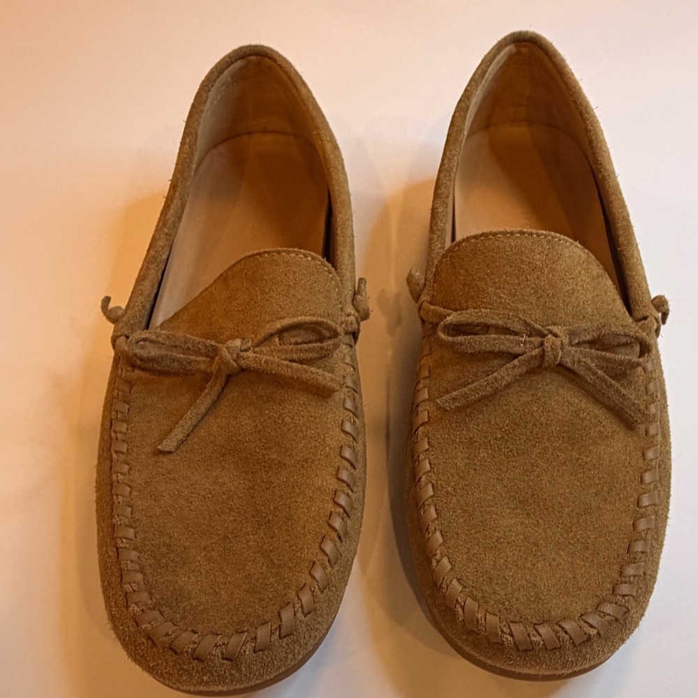 Madewell Meadow Whipstitched Driver Suede Loafers Classic Desert Size 8.5.
